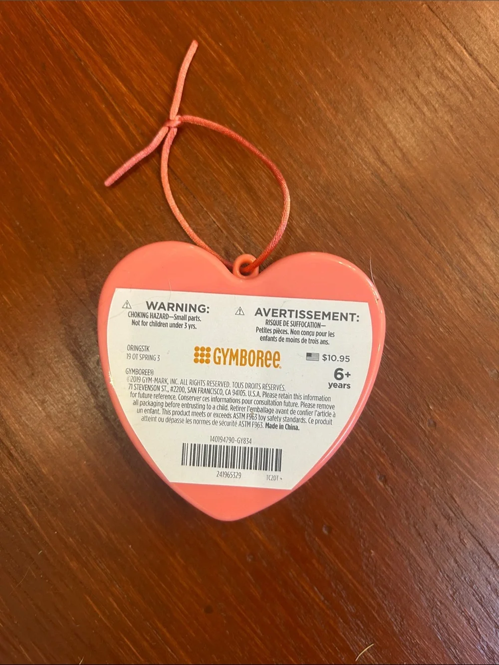 Gymboree Pink Heart Ring Set with Rainbow and Ice Cream Rings